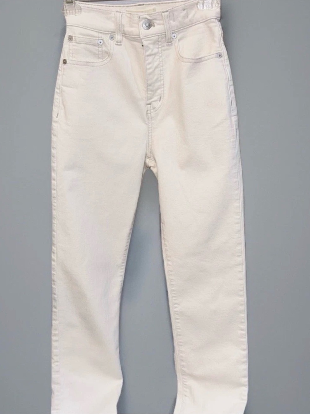 Madewell The ’90s Straight Ivory High Rise Jeans Size 23
